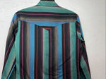 New Women’s HbarC California Ranchwear Multicolor Long Sleeve Button Up S 3C-43