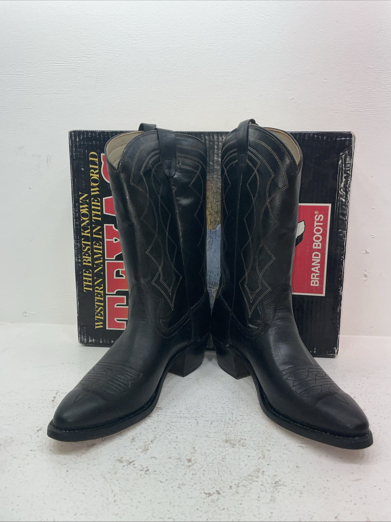 New Men’s Black Texas Brand Cowboy Boots. 5100 10.5 10 1/2 D. 7-112