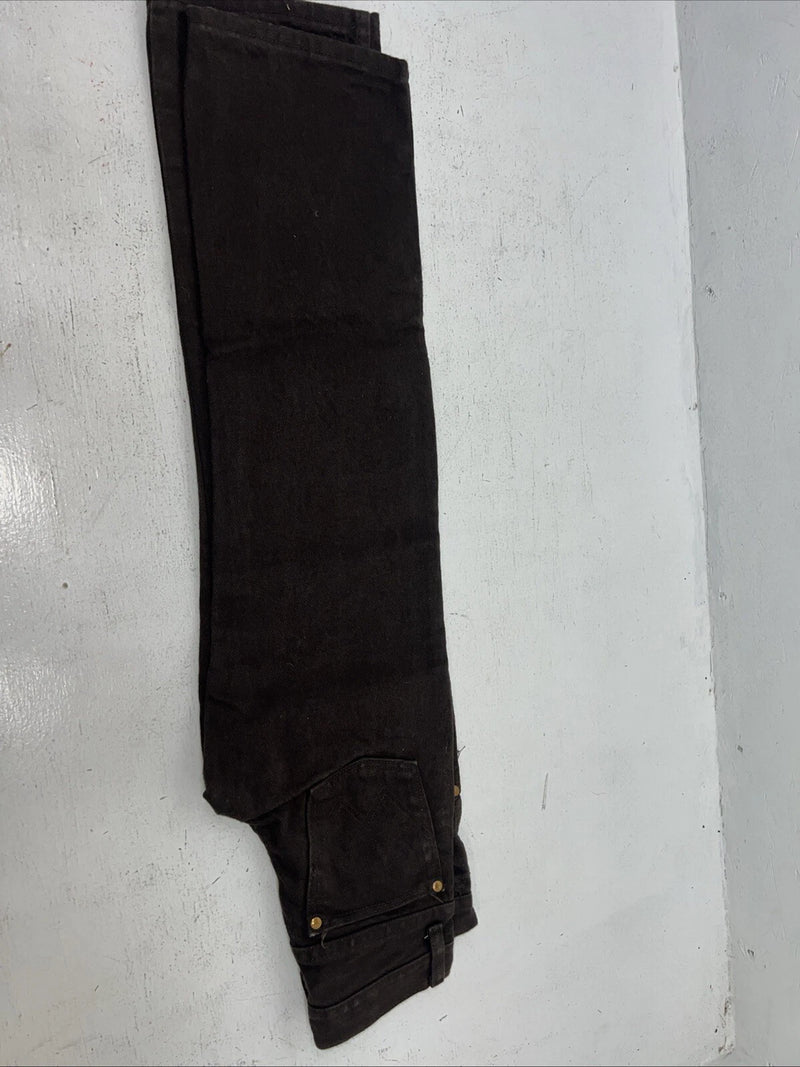 New Boys Brown Wrangler Pro Rodeo Cowboy Cut Denim Jeans. 8 Regular B-23