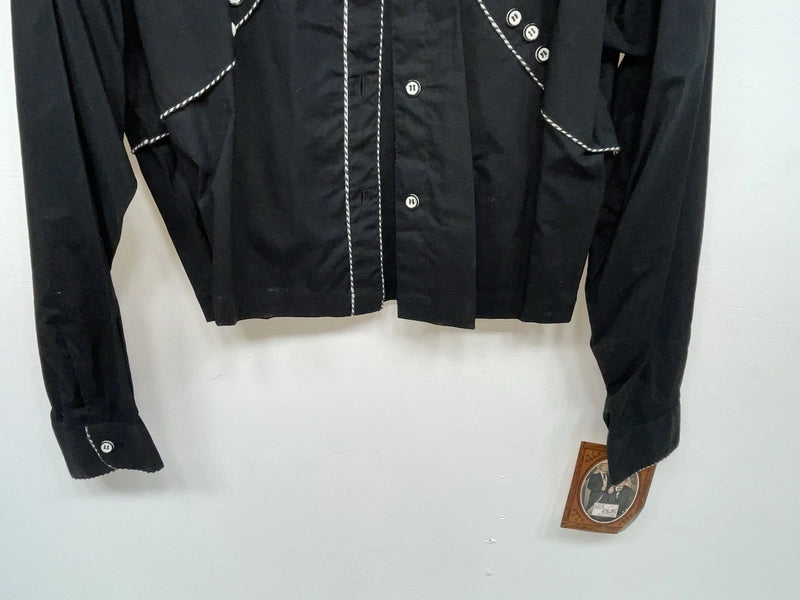 New Women’s Black Mine & Bills Outfitters Long Sleeve Button Up Shirt M 3B-28