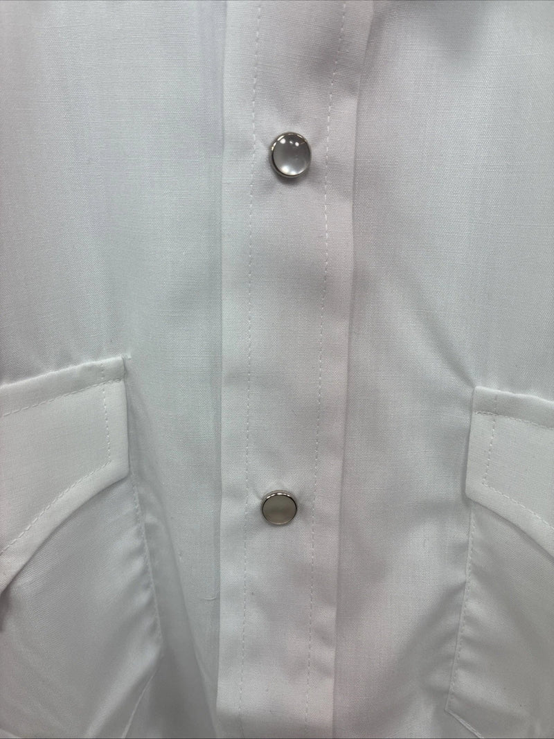 New Men’s Champion Western White Long Sleeve Pearl Snap 16 Large DD-42