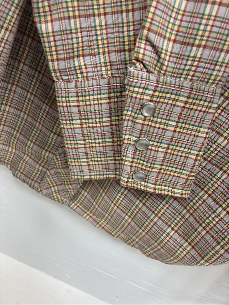 New Men’s Dickson Genkins Multiple Color Plaid Long Sleeve Pearl Snap Small J-55