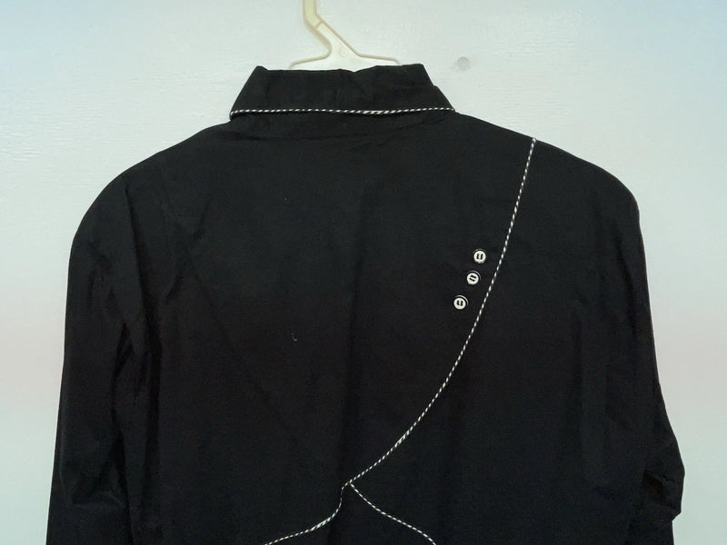 New Women’s Black Mine & Bills Outfitters Long Sleeve Button Up Shirt M 3B-28