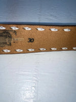 New Brown Genuine Leather Weaved And Tooled 30” Belt #203 JJ-94