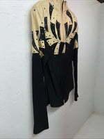New Women’s 1849 Authentic Ranchwear Black Yellow Western Show Shirt XS WW-13
