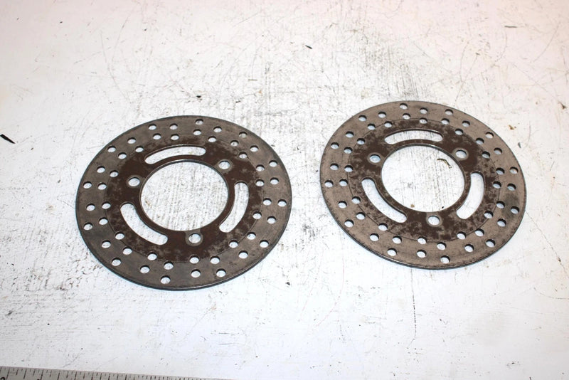 00 Kawasaki Bayou 300 4x4 Oem Front Brake Disc Pair 41080-1216 AK20