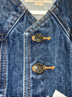 New Children’s ELY Outerwear Denim Short Sleeve Button Up Tank S #141104 3C-51