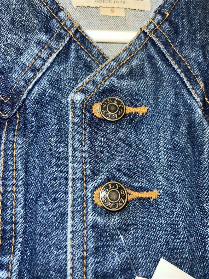 New Children’s ELY Outerwear Denim Short Sleeve Button Up Tank S #141104 3C-51
