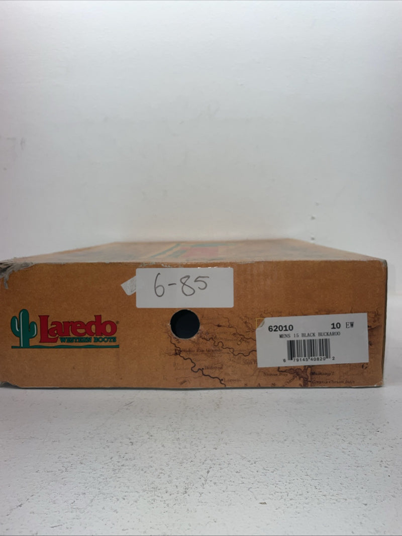 New Men’s Black Laredo Cowboy Boots. 62010 10 E W. 6-85
