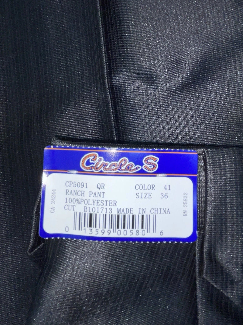 New Vintage Black Circle S Polyester Pants #CP5091 SS-14