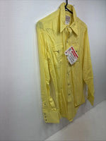 New Women’s Rockmount Yellow Long Sleeve Pearl Snap Size 35 LL-100