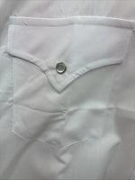 New Men’s ELY Cattleman White Long Sleeve Pearl Snap 16.5 X 36 Large X-105