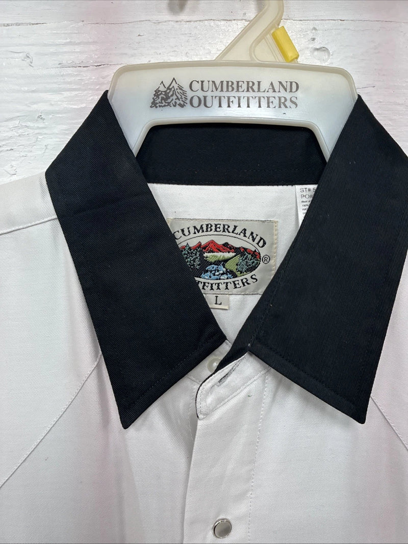 New Men’s Cumberland Western Designed Long Sleeve Pearl Snap Large CC-49
