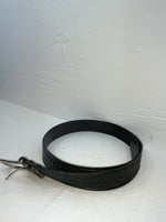 New Black Genuine Leather Tooled 34” Belt #UN605 JJ-11