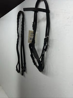 New Silver Fox Black Pony Snaffle Bridle #20-1189-2 BB-12