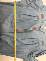 New Women’s Pioneer Wear Blue Long Sleeve Button Up Size 14 KK-116