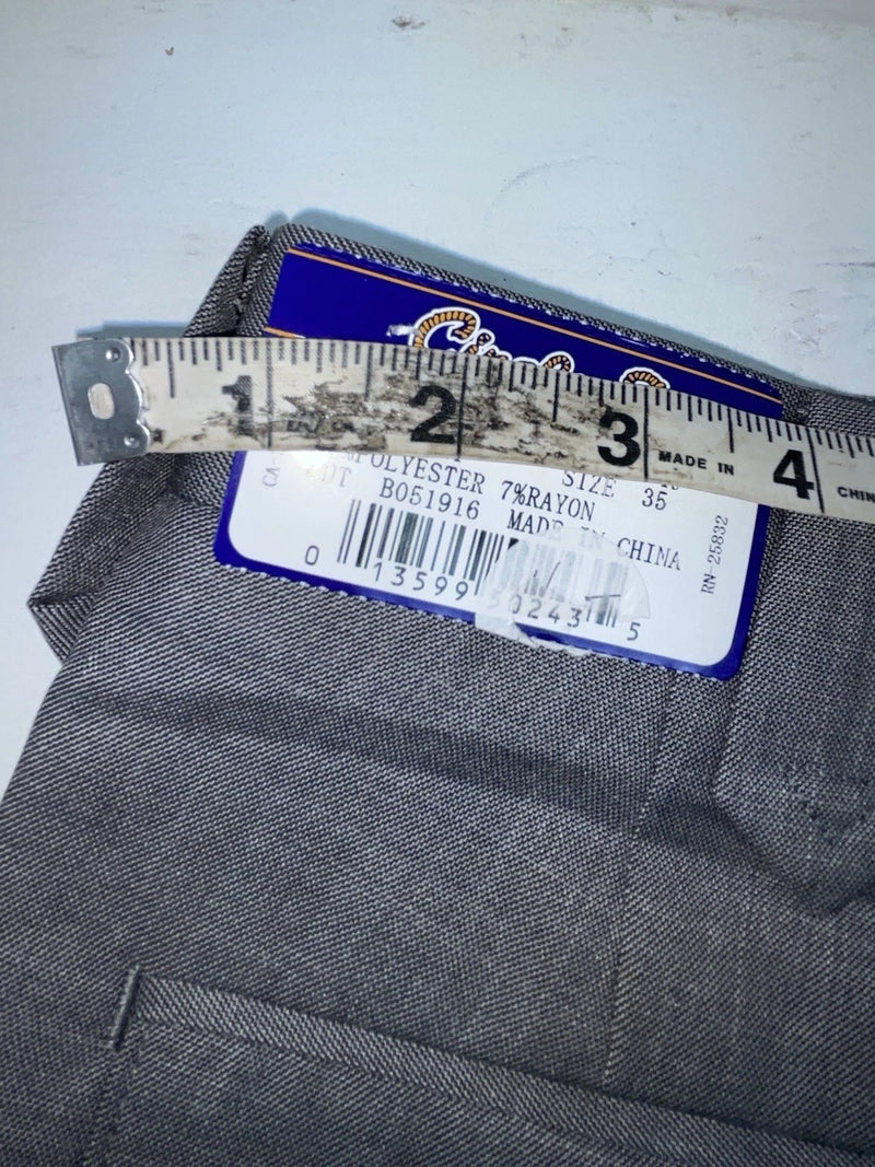 New Vintage Gray Circle S Polyester Pants #CP6715 SS-34