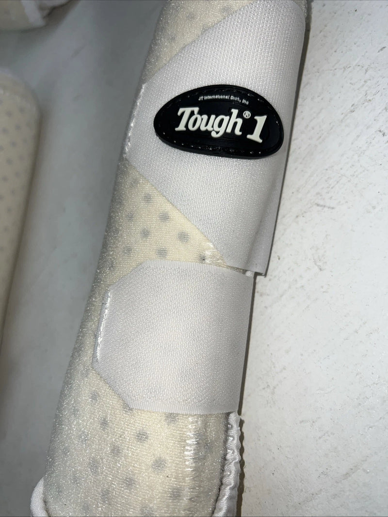 New Tough 1 Extreme Vented White Sport Boots Set Of Four Large #64-18000S HH-4