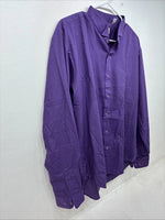New Wayne Scott Purple Long Sleeve Button Up English Shirt XL MM-118