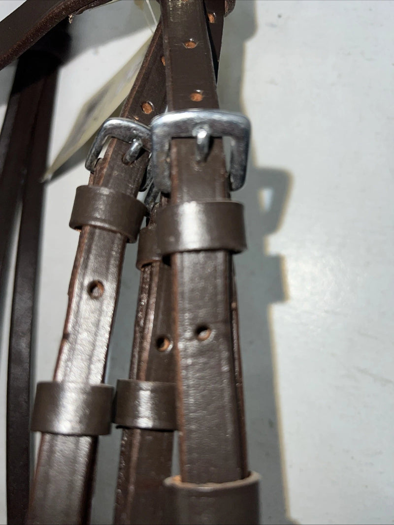 New Silver Fox Brown Cob Snaffle Bridle #20-1135-7-0 BB-16