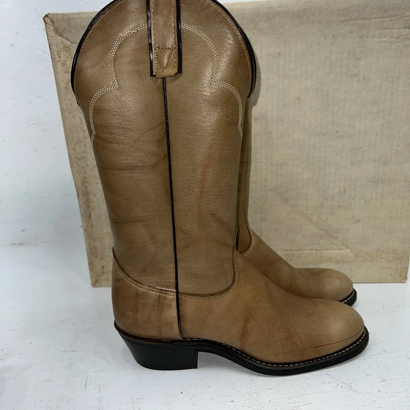 New Women’s Tan Texas Brand Cowboy Boots. 4901 6 M. 20-88
