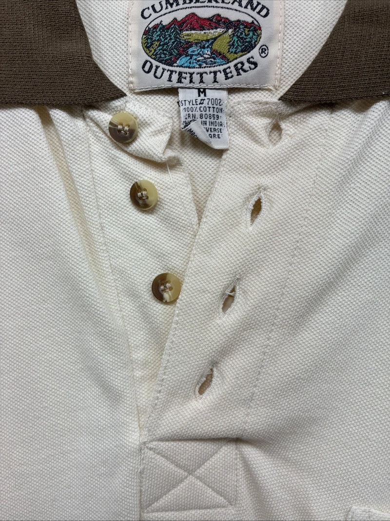 New Men’s Cumberland Brown Western Design Short Sleeve Polo Medium K-50