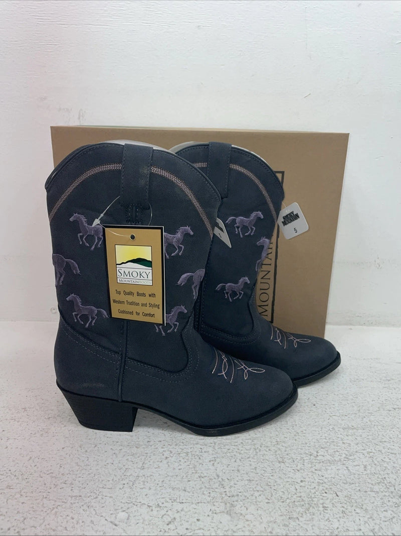 New Women’s Navy Smoky Mountain Cowboy Boots. 3878 Y 5. 2-84