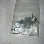 New Womens Congress Leather Silver Sterling Hair Clip. 93305 A-124