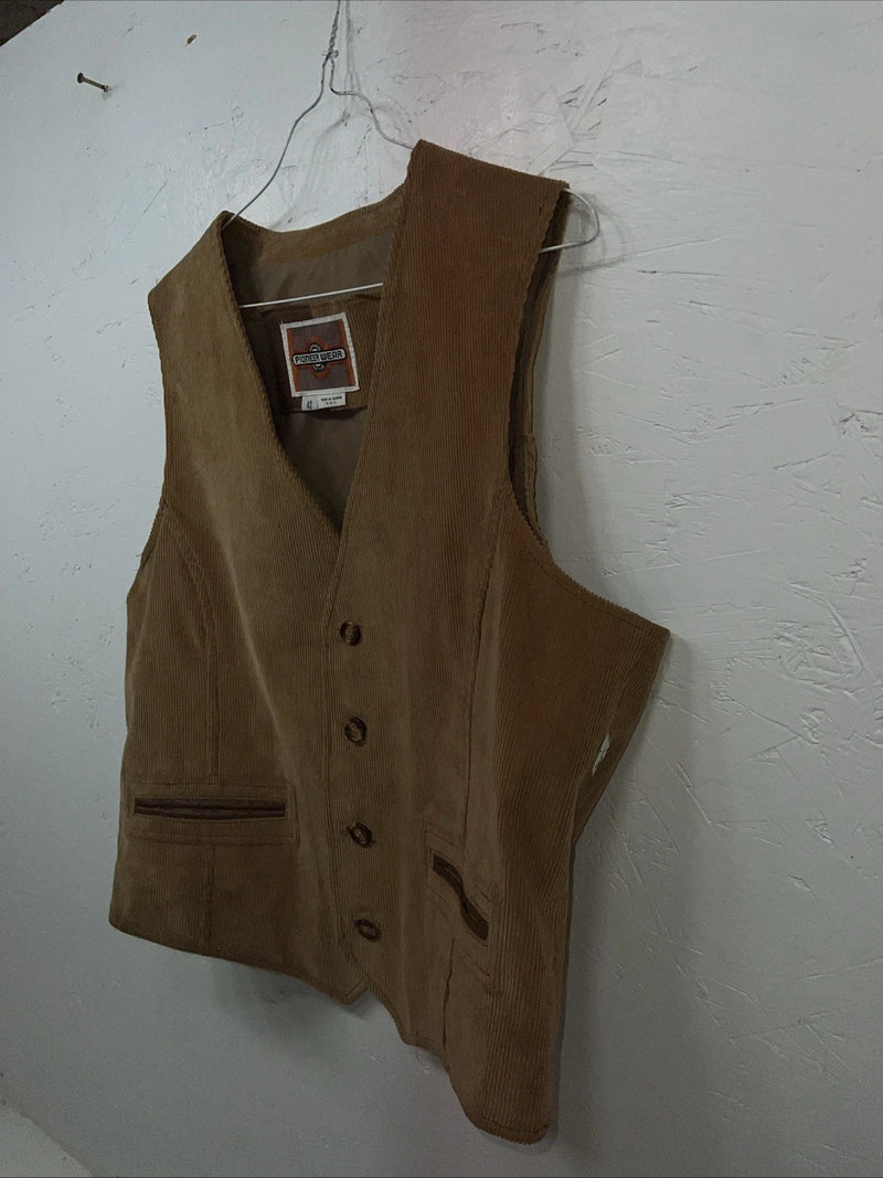 New Women’s Pioneer Wear Brown Velvet Vest 42 UU-34