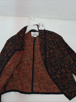 New Women’s Red Aztec Crazy Cowgirl Cover Jacket Large #ccJ-74 UU-21