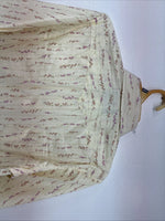 New Women’s White Horse Yellow Floral Long Sleeve Floral Small DD-96