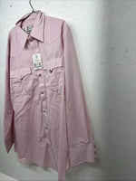 New Men’s Pink HbarC Ranchwear Pearl Snap Long Sleeve Shirt. 16x33 L P-50