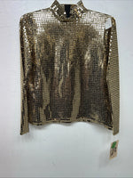New Women’s 1849 Authentic Ranchwear Gold Long Sleeve Show Shirt Small WW-7