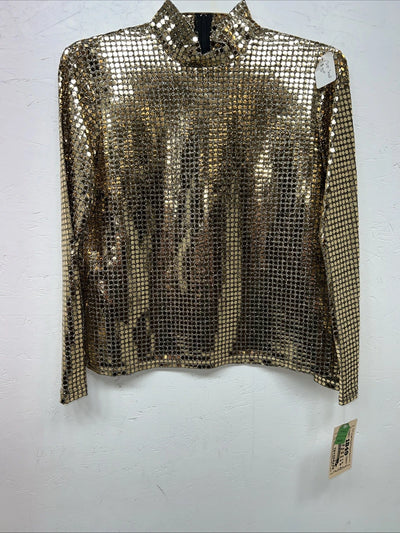 New Women’s 1849 Authentic Ranchwear Gold Long Sleeve Show Shirt Small WW-7
