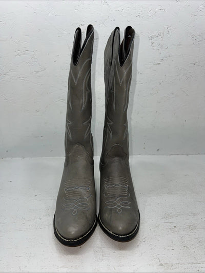 New Women’s Grey Kenny Roger’s Cowboy Boots 40402 6.5 6 1/2 M. 19-137