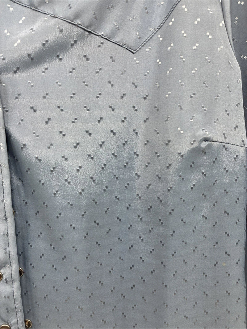 New Kids Dickson Jenkins Blue Long Sleeve Pearl Snap Size 38 CC-101