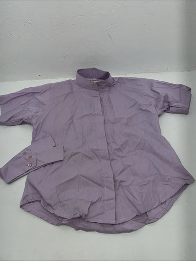 New Women’s Purple EQUISTAR Short Sleeve English Riding Shirts 42 465083 G-42