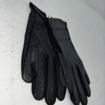 New Tuff Mate Black Riding And Show Leather Gloves Size 6 #1303 E-502
