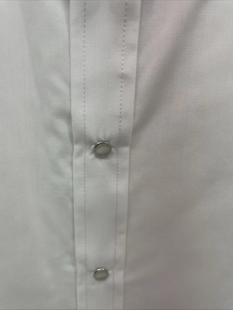 New Men’s ELY Cattleman White Long Sleeve Pearl Snap 3XL E-20