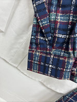 New Men’s Cowboy Threads White Multiple Color Long Sleeve Button Up Medium K-21