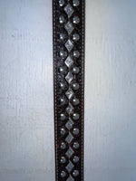 New Brown Genuine Leather Nocona Silver Bling 32” Belt #2434002 JJ-144