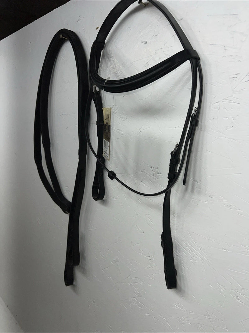 New Camelot Black Event English Full Headstall With Grip Reins #140800 BB-7