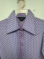 New Women’s Panhandle Slim Purple Body Suit Long Sleeve Button Up Medouk LL-64