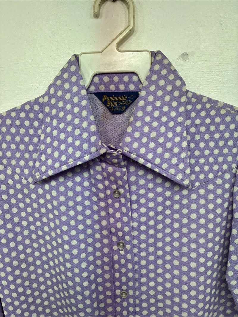 New Women’s Panhandle Slim Purple Body Suit Long Sleeve Button Up Medouk LL-64