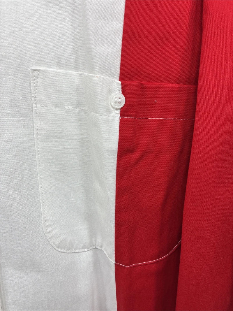 New Men’s Brooks & Dunn Red Blue White Long Sleeve Button Up 2XL H-70