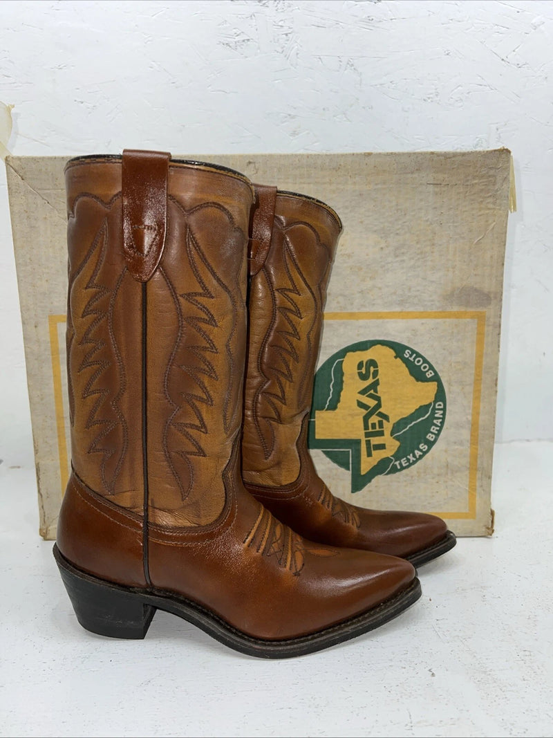 New Women’s Brown Texas Brand Cowboy Boots. L 4422 6.5 6 1/2 M. 18-4