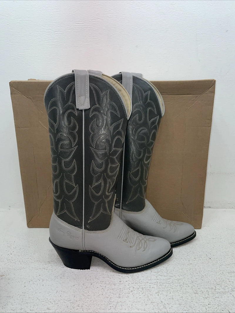 New Women’s Gray Kenny Roger’s Cowboy Boots. 40702 5 M. 3-55