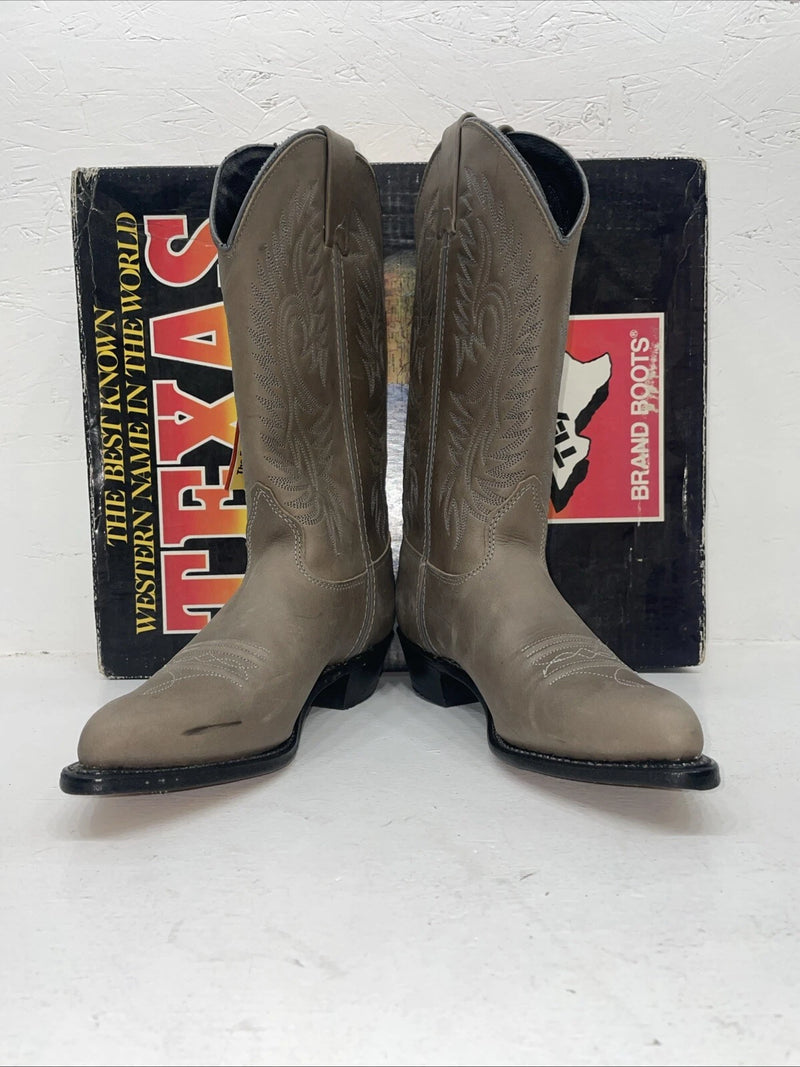 New Women’s Gray Texas Brand Cowboy Boots. 4952 8 M. 16-73