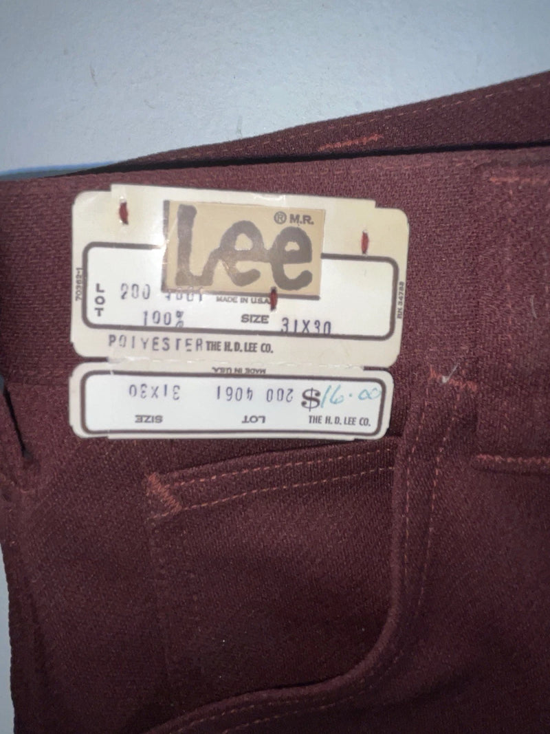 New Vintage Red Lee Polyester Pants #2004061 OO-57