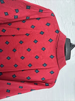 New Men’s Wrangler Red Designed Short Sleeve Polo Large CC-43